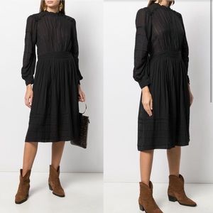 Isabel Marant Etoile Odea pintuck midi dress 40/8